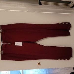 Derek Lam 10 Crosby burgundy pants 12 NWT